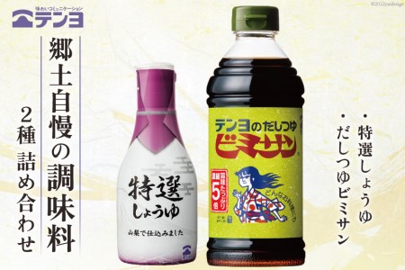 調味料 テンヨ お試し 2種セット 特選しょうゆ & だしつゆビミサン TP-10B
