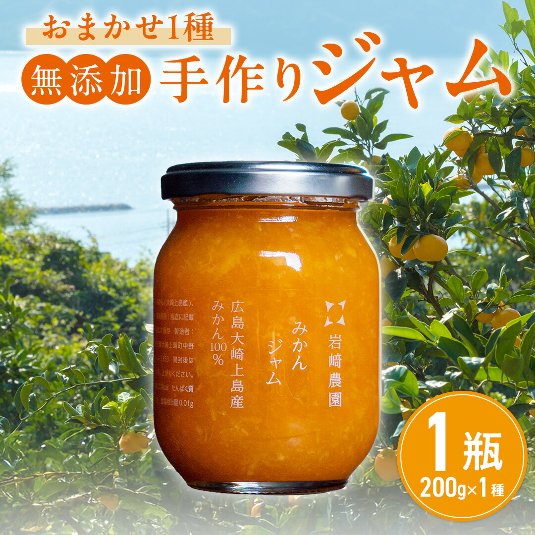 【ふるさと納税】岩崎農園 無添加 手作り ジャム 200g 1本 広島県 大崎上島町 瀬戸内 離島 農家 完全受注生産 新鮮 フレッシュ フルーツ いちじく みかん いちご ブルーベリー キウイ 果物 パン