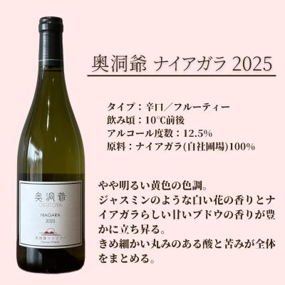 ふるさと納税 壮瞥町 奥洞爺ワイナリー 「奥洞爺ナイアガラ2025(辛口・白ワイン)」 750ml SBTAO001 |  | 01