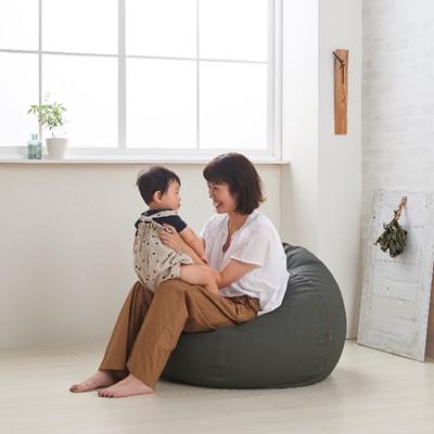 ふるさと納税 岡崎市 【ハナロロ】 ビーズクッション 大きなスタイリスオニオン170リットル (チャコールグレー) |  | 03