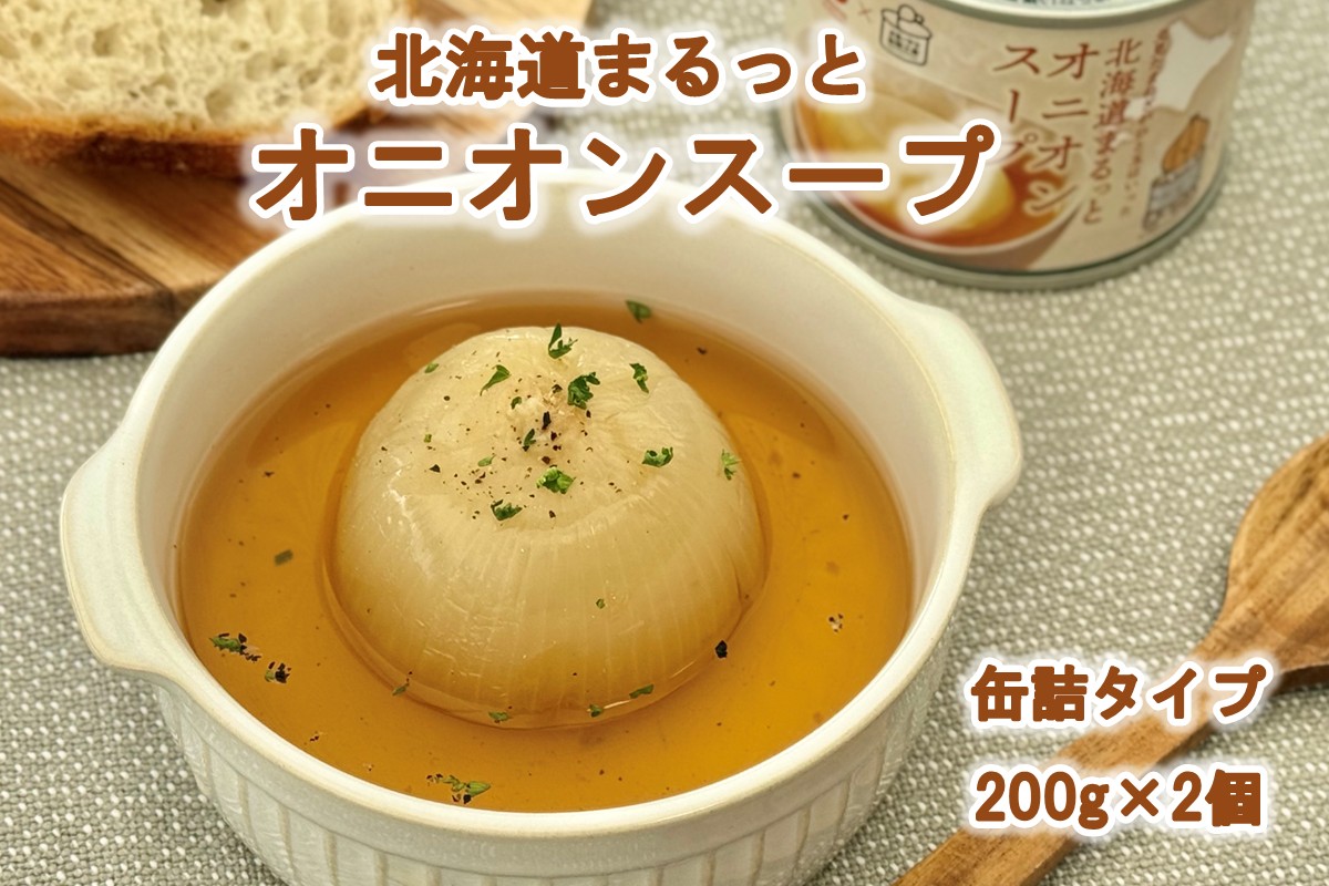 《14営業日以内に発送》北海道まるっとオニオンスープ 缶詰タイプ 2個 ( 玉ねぎ たまねぎ 加工品 スープ 簡単 )【188-0010】