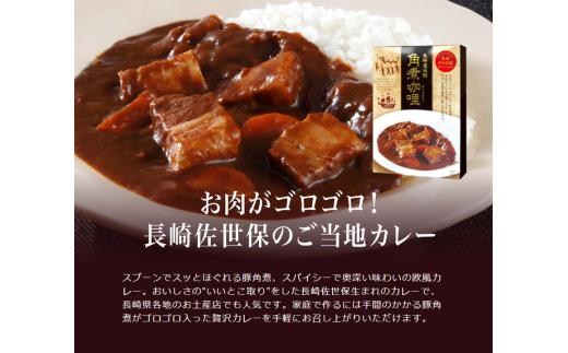 E506【ごろごろ具だくさん！】ポストにお届け！ 角煮カレー(計2袋)【長崎豊味館】簡単 レトルト カレー 角煮 長崎 豚肉 防災食 非常食