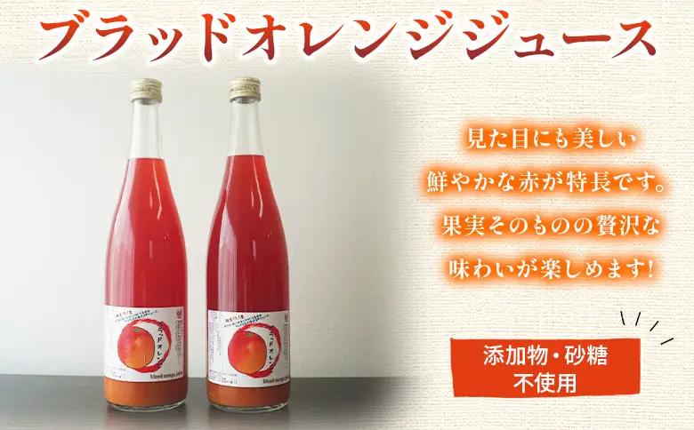 ＜ブラッドオレンジジュース 720ml 2本セット＞『1か月以内に順次発送予定』果汁 フルーツ 果物 柑橘 みかん 蜜柑 ミカン みかんジュース 飲料 ドリンク 飲み物 渡江から一歩を踏み出す会 愛媛