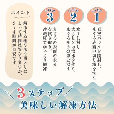ふるさと納税 三浦市 【まぐろ尽くし】天然本まぐろ詰合せ 500g (中トロ100g、赤身200g、すきみ200g) |  | 03