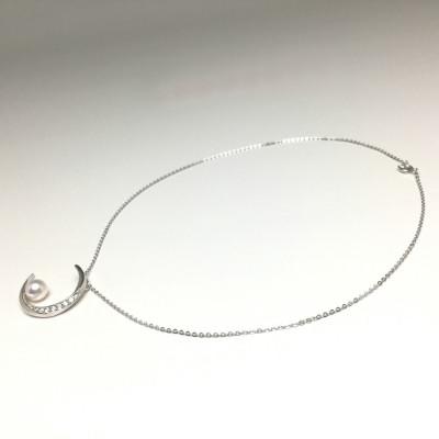 ふるさと納税 志摩市 老舗の真珠専門店・高品質 アコヤ真珠 ペンダント 7.5〜8.0ミリ シルバー・ムーン |  | 01