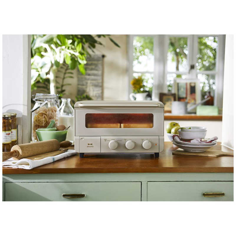 BRUNO スチーム＆ベイクトースター グレージュ