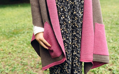 ストール CLEMATIS 接結カラフルストール ( たたきポケット・ピンク・Fサイズ ) | レディース メンズ おしゃれ シンプル マフラー 秋冬 秋 冬 プレゼント ギフト 新潟県 五泉市 株式