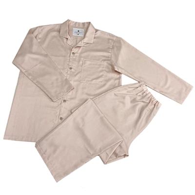 ふるさと納税 和泉市 パジャマ(男女兼用XSサイズ)&amp;ダウンピロー(羽毛枕)&amp;ピローケース2枚　カラー　シャインローズ