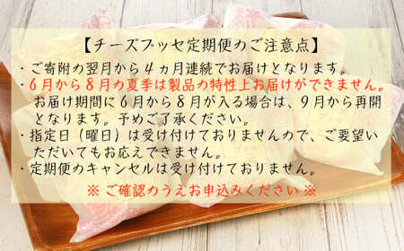 【定期便４カ月】こだわりの窯焼き「チーズブッセ」１０個入とおまかせ菓子５個×４ヵ月連続お届け