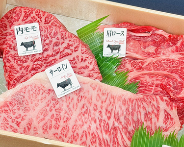 【定期便】定期便　A5雌特撰近江牛ステーキ食べ比べセット　全３回【FO59U】