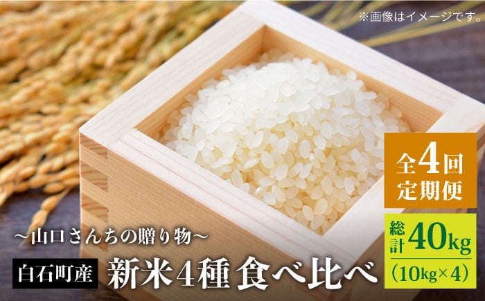 
                  【先行予約】【令和8年産】【4回定期便】新米4種 食べ比べ 特別栽培米 定期便 各回10kg ～山口さんちの贈り物～【y'scompany】佐賀県産 新米 特別栽培米 米 お米 人気 高評価 九州 佐賀県 白石町  白石 [IAS013]
                