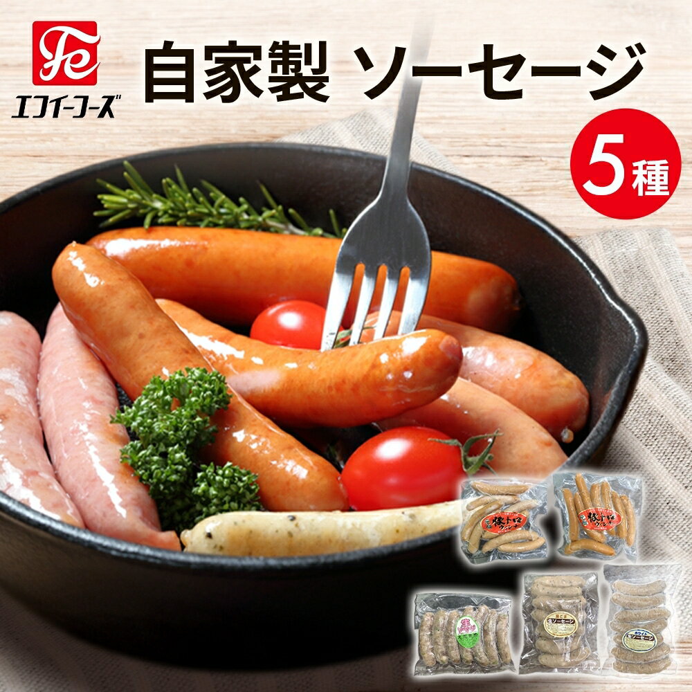 【ふるさと納税】自家製ソーセージ 詰め合わせ 5種 豚 肉 朝食 BBQ バーベキュー ソーセージ ウインナー 黒ゴマ 枝豆 ホワイト 豚トロ プレーン チョリソー 辛い おつまみ ギフト お取り寄せ 元祖 生 冷凍 エフイーフーズ 千葉県 松戸市