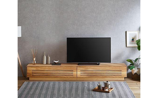 
            【開梱設置】テレビ台 ルーチェ 無垢 オーク 幅254-304cm TV テレビボード TV台 TVボード ローボード 家具
          