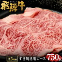 【ふるさと納税】 飛騨牛 A5 等級 すき焼き 用（ ロース 750g） | 肉のかた山 牛肉 すきやき 送料無料 M48S25