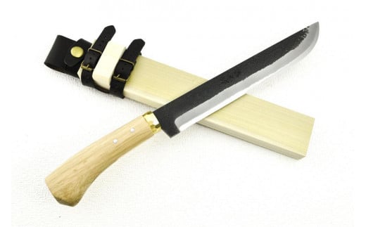 晶之作 土佐鍛 狩猟刀 猪鹿刀 240 土佐オリジナル白鋼 真鍮丸輪 | ナイフ キャンプ アウトドア 打刃物 土佐 鉈 剣鉈 なた 職人 山林 狩猟 熊 刃物 薪割り ハンドメイド 釣り 伝統 工芸 高知県 南国市