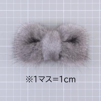 ふるさと納税 紋別市 ミンクリボンバレッタM　(ブルーアイリス)★ |  | 01