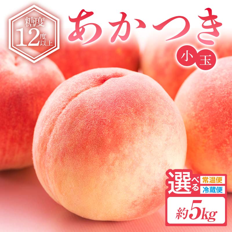 【ふるさと納税】＼選べる配送方法／【2026年出荷分先行予約】福島県産 あかつき 約5kg (20～22玉) 常温・冷蔵で配送が選べる 特秀 小玉 透過式光センサー選別 伊達の桃 桃 フルーツ 果物 もも モモ momo F20C-586var