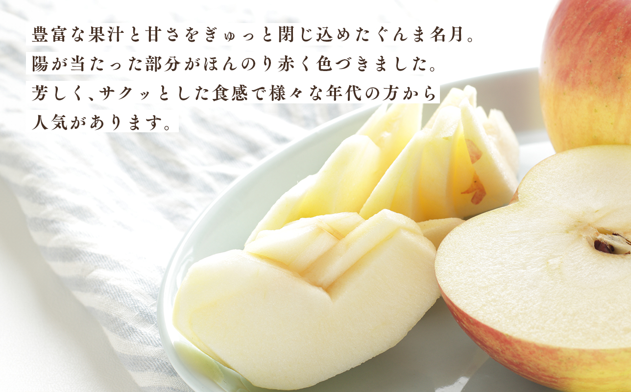 年明け発送 【訳あり】家庭用ぐんま名月約３ｋｇ（糖度証明書付き） 【那由多のりんご園　平川市産】