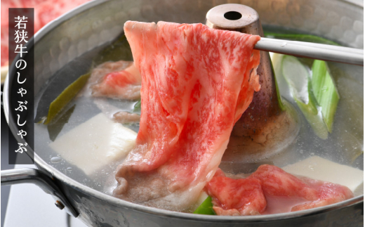 先行予約 若狭牛 しゃぶしゃぶ用 400g 福井県産 ローススライス A4等級 以上を厳選！【2026年10月下旬以降発送】【牛肉 黒毛和牛 黒毛 和牛 冷凍】 [e02-b007【】10]