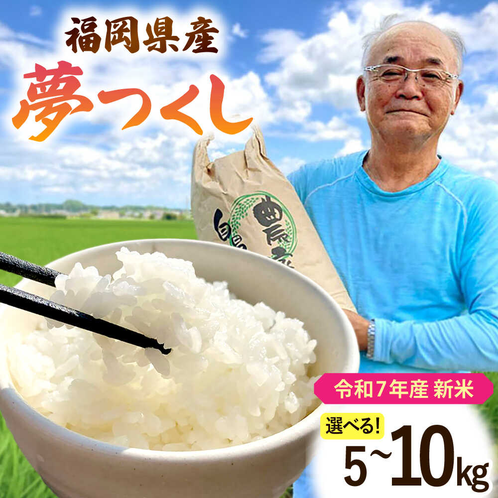 【ふるさと納税】福岡県桂川町産夢つくし 白米10kg ▼米 お米 白米 5〜10kg 桂川町/一般社団法人地域商社いいバイ桂川[ADBB001] 10000 10000円 1万円 以上