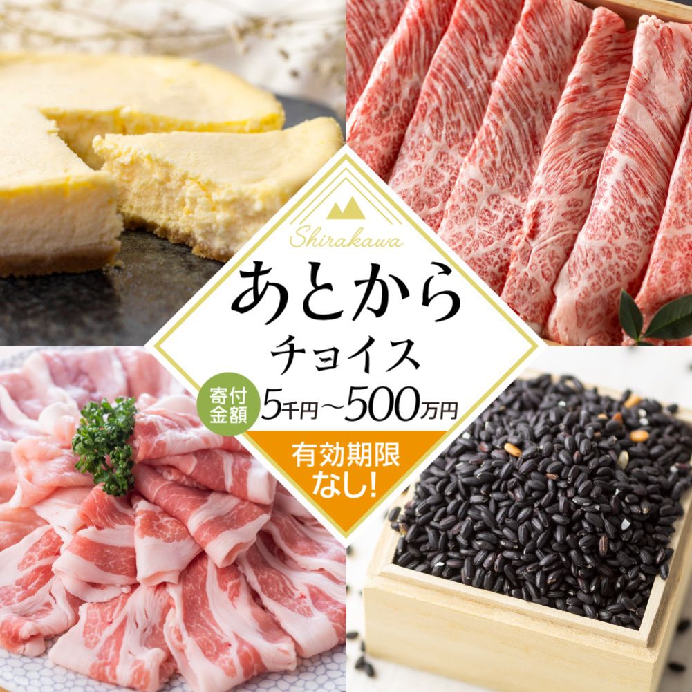 【ふるさと納税】＼あとから選べる ／オンラインカタログ あとからチョイス 5千円〜500万円 有効期限なし 後から選べる 飛騨牛 結旨豚 肉 総菜 スイーツ 工芸品 お米 特産品 宿泊 食事券 体験 チケット お酒 岐阜県白川村 世界遺産 白川郷 無期限 S530