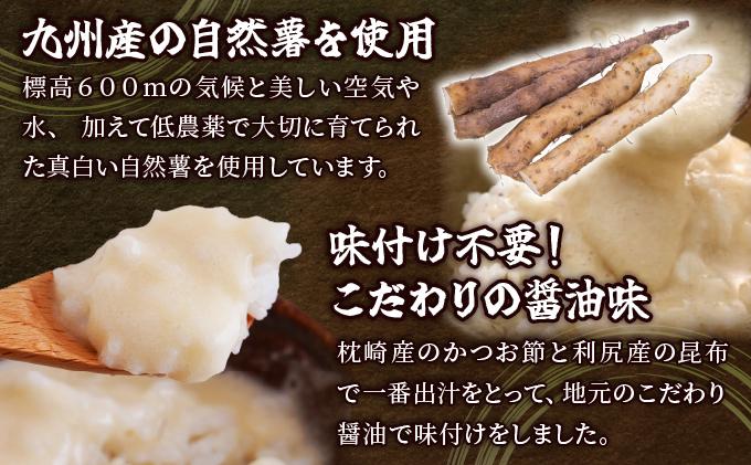 ＜定期便・全12回＞味付け不要！本格自然薯麦とろセット（4人前）|自然薯 じねんじょ とろろ 山芋 やまいも 長芋 ながいも ご飯のお供 山葵 ワサビ おつまみ 酒の肴 山かけ 麦とろ そば うどん 