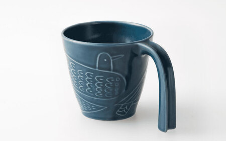 【波佐見焼】bird マグカップ 2点セット（緑×藍）【アイユー】[UA41]