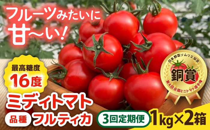 
                  【先行予約】【全3回定期便】 フルティカ 2kg (1kg×2箱)  糸島市 / かわぞえ農園 【2026年11月以降順次発送】 [AAM012]
                