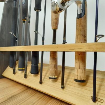 ふるさと納税 横手市 WOOD WORKS ロッドスタンド19本掛け　ライトブラウン×ブラックウッド |  | 03