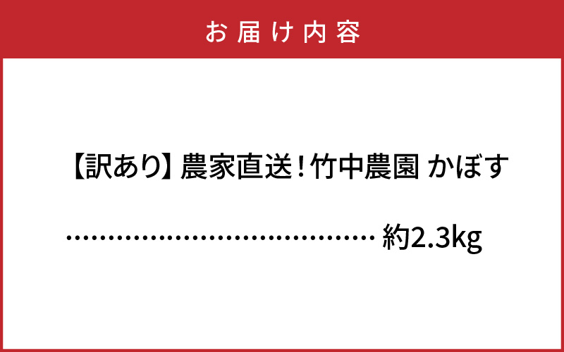 【先行予約】【訳あり】【選べる容量】農家直送！竹中農園 かぼす 約2.3kg_2473R
