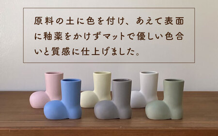 【美濃焼】piccola(ピッコラ) 一輪挿し nagagutsu(長ぐつ) ブルー 【金新製陶所】インテリア 雑貨 花瓶 一輪挿し お花 コンパクト ブルー 青 写真映え かわいい シンプル おしゃ