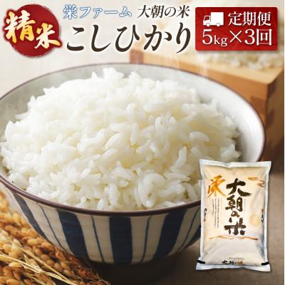 ふるさと納税 北広島町 【毎月定期便】コシヒカリ 精米 5kg 大朝の米こしひかり 栄ファーム全3回