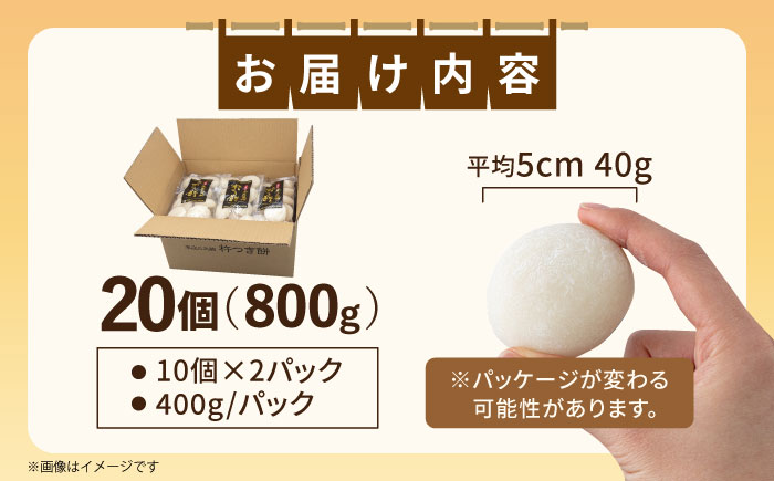 【順次発送】築上町産 本格 杵つき 生もち 20個 (10個×2パック)《築上町》【アルク農業サービス合同会社】 餅 お餅 もち [ABAB007]