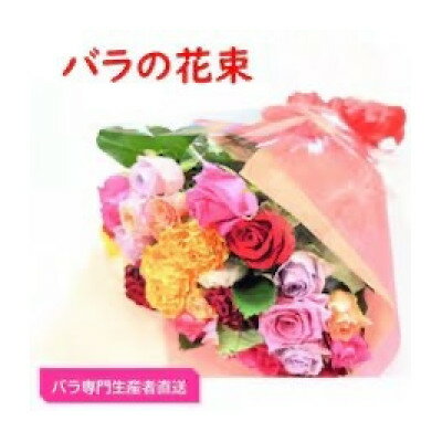 【ふるさと納税】【バラ専門生産者直送】バラの花束(色とりどり26～28本)【クール便】【配送不可地域：離島・沖縄県】【1607415】