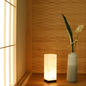 提灯 大竹和紙モデル 折鶴 すきこみ紙｜大竹 ちょうちん 和風 和室照明 ランプシェード ペーパーランタン 行灯 [2279]