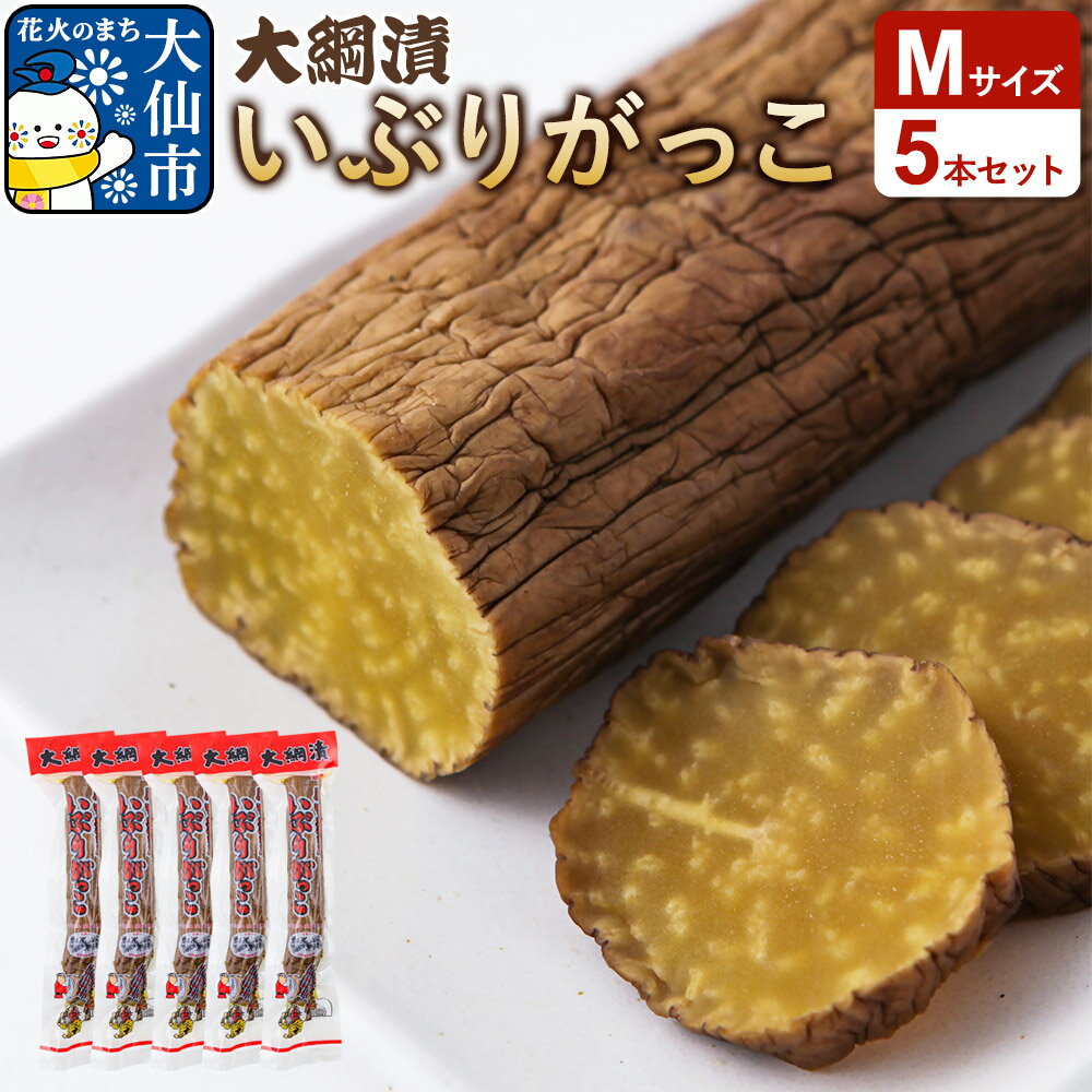 【ふるさと納税】大綱漬いぶりがっこ Mサイズ 5本セット 秋田県 大仙市