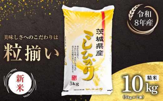 【9-10月発送 (新米 令和8年産)】精米 コシヒカリ 10kg 茨城県下妻市産 【 お米 米 白米 ご飯 こめ コシヒカリ 令和8年産 茨城県産 】