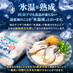 氷温熟成 冷凍 かき ( 生食用 ) 小粒 220ｇ× 3ｐ