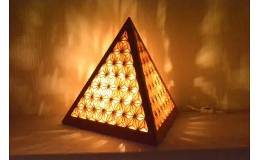 【受注生産】八女の建具師が作る組子の照明「麻の葉」　062-001