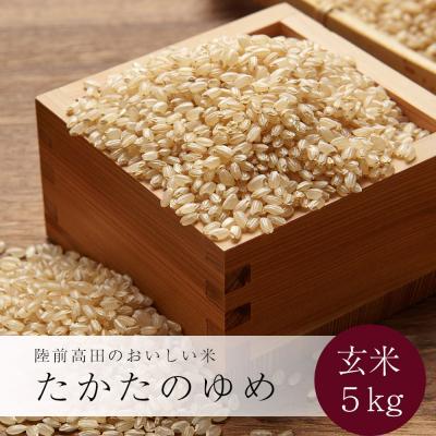 ふるさと納税 陸前高田市 ブランド米 令和7年産 たかたのゆめ 玄米 5kg ひとめぼれ×あきたこまち 米 お米