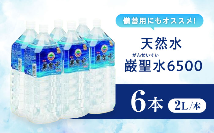 飲料 水 ミネラルウォーター 巌聖水6500 2L×6本入り 広島県福山市/小林商事 ミネラルウォーター ペットボトル 2l 2リットル 保存用 備蓄 防災 [BAEA013]