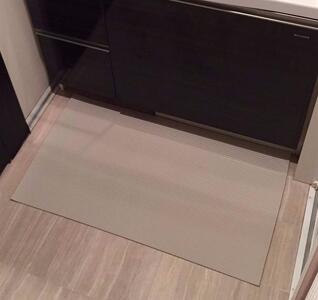 洗濯いらず、ずれない、抗菌 のふく楽 洗面マット（・洗面マット×2枚 ・長さ90cm 幅50cm 厚み5mm ・カラー:オフホワイト）