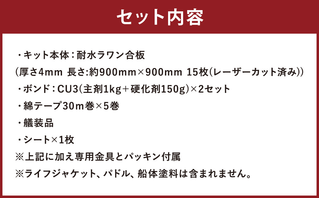 R-007 シーカヤック キット（一人乗り）LPMS8OP-4P フルキット（オープンデッキタイプ） 組立式 カヤック