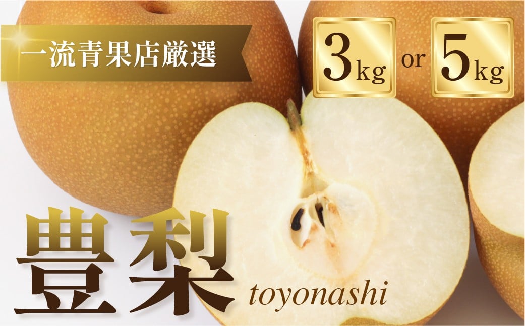 
            ≪今届く！≫ 一流青果店厳選！豊梨 選べる 3kg or 5kg 在庫限り 梨 豊水 豊水梨 幸水 幸水梨 秋月 秋月梨 新高 新高梨 なし 果物 フルーツ 果実 旬 旬の果物 おまかせ お楽しみ 厳選 数量限定 期間限定 愛知県 豊橋市 10000円 15000円
          