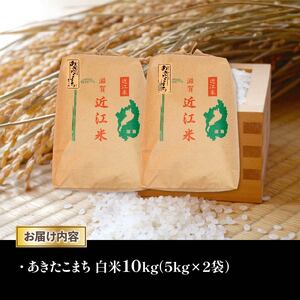 令和6年産 新米 白米 10kg あきたこまち 5kg × 2袋 精米 近江米 アキタコマチ 国産 お米 米 おこめ ごはん ご飯 白飯 しろめし こめ ゴハン 御飯 滋賀県産 竜王 ふるさと ランキ