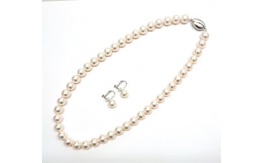 621大粒アコヤ真珠8.5-9.0mmネックレス・ピアスセット（イヤリングに変更可能）　パール　チョーカ　あこや　大粒　定番　フォーマル　ギフト　贈り物　シンプル　冠婚葬祭　結婚式　入学式　卒業式　伊