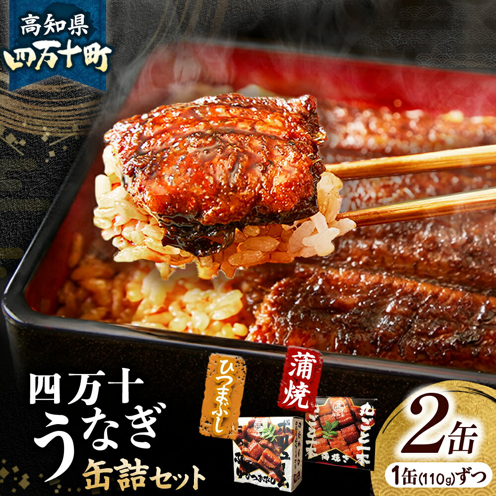 【ふるさと納税】 四万十うなぎ 蒲焼き ひつまぶし 缶詰 セット 計220g 国産 ／Esu-76 うなぎ 蒲焼 鰻 塩鰻 ウナギ 蒲焼き 海産物 ギフト 贈答 贈り物 おつまみ 備蓄 防災 食料 長期保存 非常食 食品