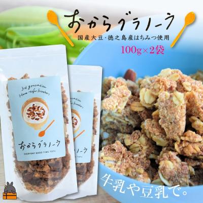 ふるさと納税 徳之島町 豆乳がオススメ!島の豆腐店が作ったおからグラノーラ(2袋)