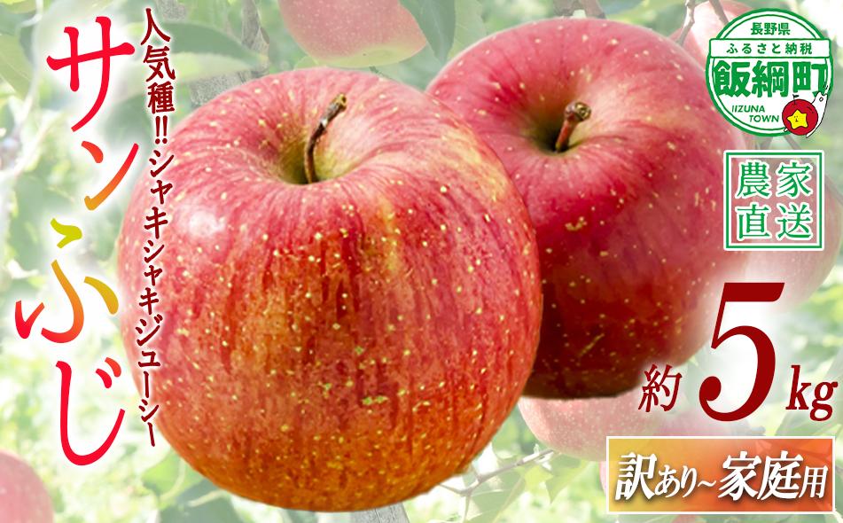 
                  ＼農家応援企画／【令和8年度先行予約返礼品】りんご サンふじ 5kg  訳あり ～ 家庭用 ふじ リンゴ 林檎 訳アリ わけあり 不揃い 果物 くだもの フルーツ 長野県産 長野 お試し 令和8年収穫分 2026年11月下旬から2027年2月上旬頃までお申込み順に発送予定 長野県 飯綱町 [0582]
                