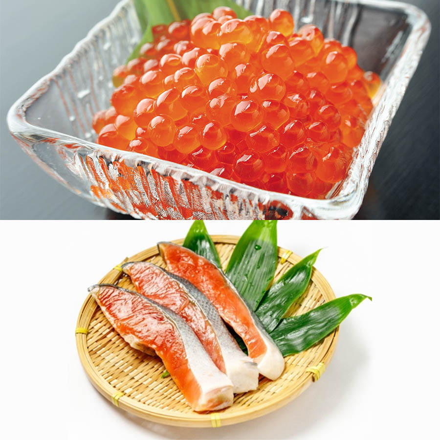 ＜函館 弘成＞自家製イクラ醤油漬け200g&天然甘口紅鮭10切れセット